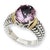 Sterling Silver w/14k Yellow Gold 3.30Pink Amethyst Ring