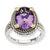 Sterling Silver w/14k Yellow Gold 4.25Amethyst Ring