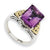 Sterling Silver w/14k Yellow Gold Amethyst Ring