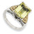 Sterling Silver w/14k Yellow Gold Lemon Quartz Ring