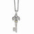 14K Yellow Gold Diamond Key Necklace