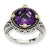 Sterling Silver w/14k Yellow Gold 5.00Amethyst Ring