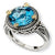 Sterling Silver w/14k Yellow Gold Swiss Blue Topaz Ring