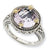 Sterling Silver w/14k Yellow Gold 5.00Pink Amethyst Ring