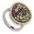 Sterling Silver w/14k Yellow Gold 1.88tw Multi Gemstone Ring