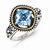 Sterling Silver w/14k Yellow Gold Swiss Blue Topaz Ring