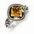 Sterling Silver w/14k Yellow Gold 2.10Citrine Ring