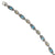 Sterling Silver with 14K Yellow Gold Sky Blue Topaz Bracelet