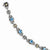 Sterling Silver with 14K Yellow Gold Swiss Blue Topaz Bracelet