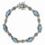 Sterling Silver with 14K Yellow Gold Swiss Blue Topaz Bracelet