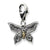 Amore La Vita Sterling Silver W/14k Gold 3-D Antiqued Butterfly Charm hide-image