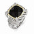 Sterling Silver w/14k Yellow Gold Black Onyx & Diamond Ring