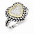 Sterling Silver w/14k Yellow Gold Diamond Heart Ring