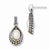 Sterling Silver w/14k Yellow Gold 7x5mm Freshwater Cultured Pearl Drop Earrings