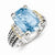 Sterling Silver w/14k Yellow Gold 8.10Sky Blue Topaz Ring