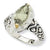 Sterling Silver w/14k Yellow Gold 3.00Green Amethyst Ring