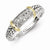 Sterling Silver w/14k Yellow Gold Diamond Ring