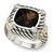 Sterling Silver w/14k Yellow Gold Smokey Quartz & Diamond Ring