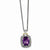 14K Yellow Gold Diamond & Amethyst Necklace