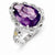 Sterling Silver w/14k Yellow Gold Amethyst Ring