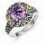 Sterling Silver w/14k Yellow Gold Amethyst Ring