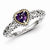 Sterling Silver w/14k Yellow Gold Amethyst Ring