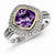 Sterling Silver w/14k Yellow Gold Amethyst Ring