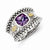 Sterling Silver w/14k Yellow Gold Amethyst Ring