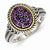 Sterling Silver w/14k Yellow Gold Amethyst Ring