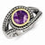 Sterling Silver w/14k Yellow Gold Amethyst Ring