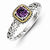 Sterling Silver w/14k Yellow Gold Amethyst Ring