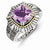 Sterling Silver w/14k Yellow Gold Amethyst Ring