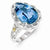 Sterling Silver w/14k Yellow Gold Blue Topaz Ring