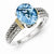 Sterling Silver w/14k Yellow Gold Blue Topaz Ring