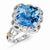 Sterling Silver w/14k Yellow Gold Blue Topaz Ring