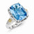 Sterling Silver w/14k Yellow Gold Blue Topaz Ring