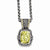 14K Yellow Gold and Silver Lemon Quartz Necklace