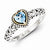 Sterling Silver w/14k Yellow Gold Blue Topaz Ring