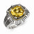 Sterling Silver w/14k Yellow Gold Citrine Ring