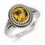 Sterling Silver w/14k Yellow Gold Citrine Ring