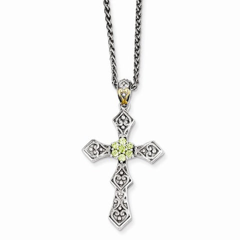 14K Yellow Gold Peridot Necklace