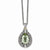 14K Yellow Gold Diamond & Green Quartz Necklace