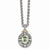 14K Yellow Gold Diamond & Green Quartz Necklace