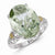 Sterling Silver w/14k Yellow Gold Green Quartz Ring