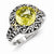 Sterling Silver w/14k Yellow Gold Lemon Quartz Ring