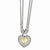 14K Yellow Gold and Silver Diamond Necklace