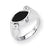 Sterling Silver Onyx & Diamond Ring