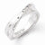 Sterling Silver White Ice Diamond Crossover Ring