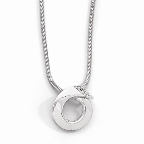 Sterling Silver Diamond Necklace