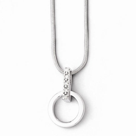 Sterling Silver Diamond Necklace